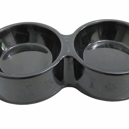 Benson Dubbele Voerbak - Rond - Opvouwbaar - Zwart - Honden & Katten