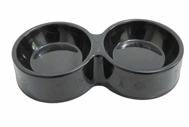 Benson Dubbele Voerbak - Rond - Opvouwbaar - Zwart - Honden & Katten