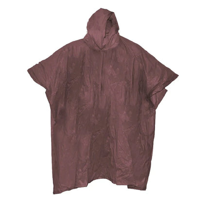 Benson Duurzame Regenponcho - Herbruikbaar - Bruin - Met Capuchon
