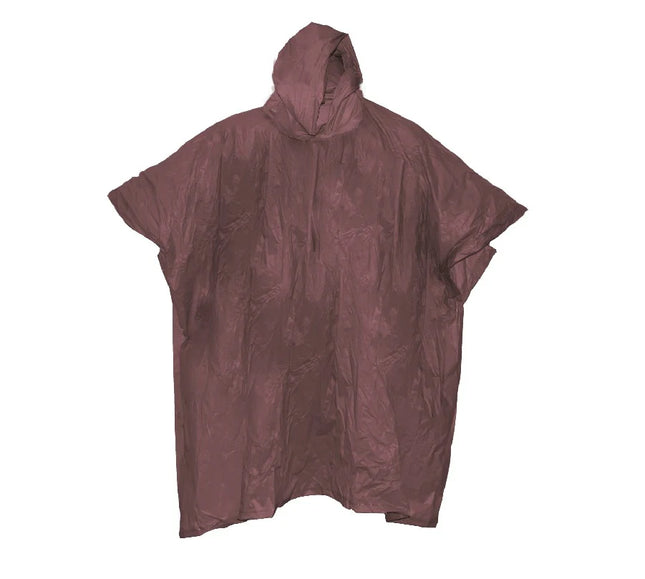 Benson Duurzame Regenponcho - Herbruikbaar - Bruin - Met Capuchon