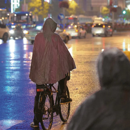 Benson Duurzame Regenponcho - Herbruikbaar - Bruin - Met Capuchon