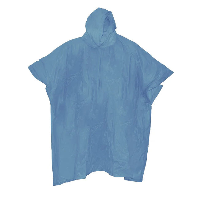 Benson Duurzame Regenponcho - Herbruikbaar - Blauw - Met Capuchon