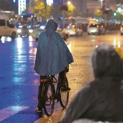 Benson Duurzame Regenponcho - Herbruikbaar - Blauw - Met Capuchon