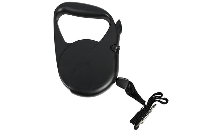 Benson Hondenriem Rollijn - 5 Meter - Zwart - Ergonomisch