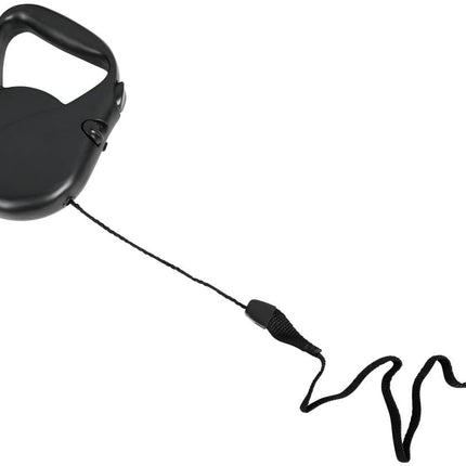 Benson Hondenriem Rollijn - 5 Meter - Zwart - Ergonomisch