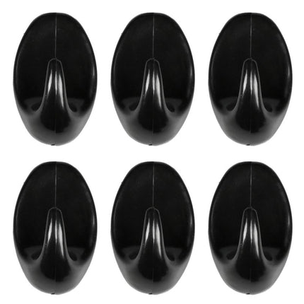 Benson Zelfklevende Handdoekhaken - Zwart - 6-delig - 48 x 30 mm