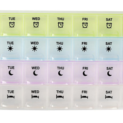 Benson Compacte Pillendoos – 7 Dagen – 4 Vakken per Dag – 21,5 cm