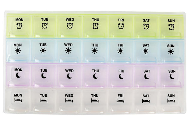 Benson Compacte Pillendoos – 7 Dagen – 4 Vakken per Dag – 21,5 cm