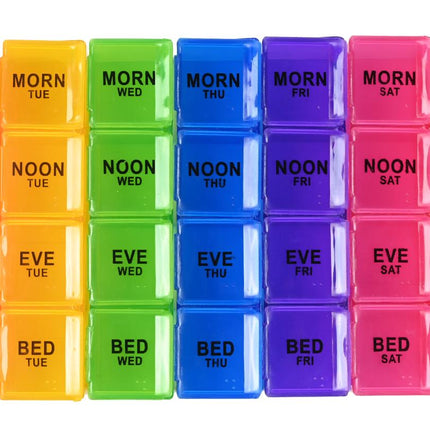 Benson Pillendoos in Luxe Etui – 7 Dagen – 4 Vakken per Dag – 19 x 14 cm