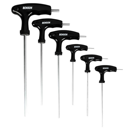 Benson Inbus T-sleutelset - 6-delig - Chroom-Vanadium - T-Handgreep