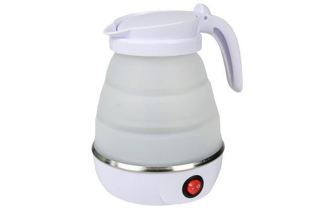 Benson Opvouwbare Waterkoker - 600 ml - Siliconen & RVS - Droogkookbeveiliging - Wit