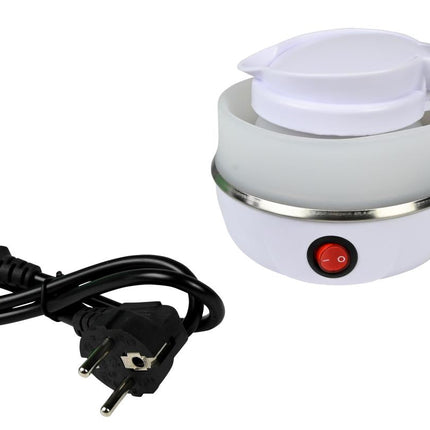 Benson Opvouwbare Waterkoker - 600 ml - Siliconen & RVS - Droogkookbeveiliging - Wit