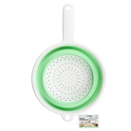 Benson Opvouwbaar Vergiet - Ø 22 cm - Ruimtebesparend - Groen/Wit