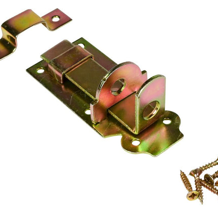 Benson Deurschuif 100 mm - Recht - Gegalvaniseerd IJzer - Inclusief Hangslotoog