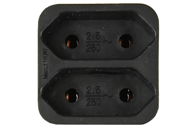Benson Dubbele Verdeelstekker – Zwart – 2300W – 2 Aansluitingen