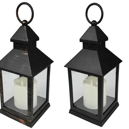 Benson Lantaarn met LED Kaars – 24 cm – Realistisch Vlameffect