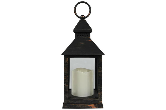 Benson Lantaarn met LED Kaars – 24 cm – Realistisch Vlameffect