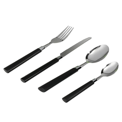 Benson Bestekset - 16-delig - RVS - Modern Design - Zwarte Handvaten