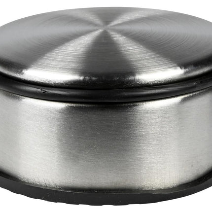 Benson Deurstopper Deluxe – RVS – Ø 11 cm – 1,1 kg – Met Rubberen Beschermringen