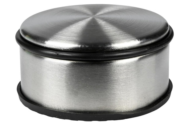 Benson Deurstopper Deluxe – RVS – Ø 11 cm – 1,1 kg – Met Rubberen Beschermringen