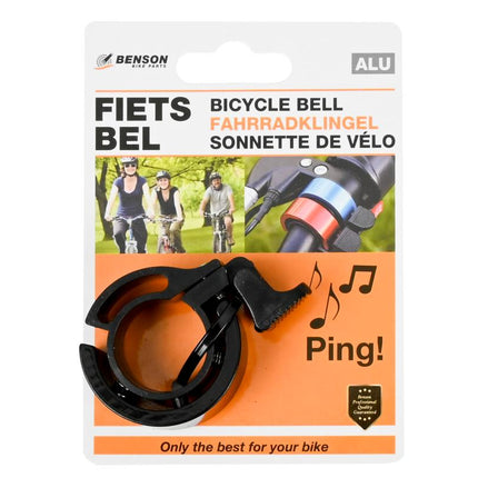 Benson Compacte Fietsbel - Ø 39 mm - Aluminium - Zilver
