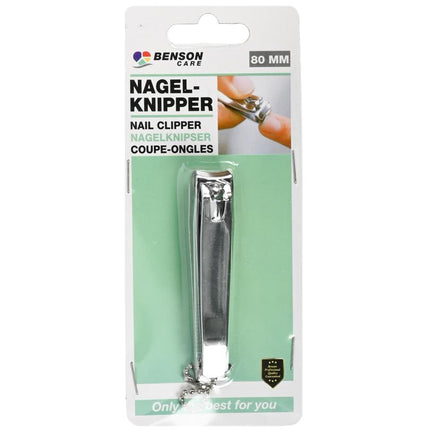 Benson Nagelknipper met Vijl – 80 mm – Metaal – Inclusief Sleutelhanger