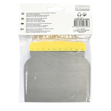 Benson Japanse Plamuurmessenset 4-delig - Flexibel Verenstaal