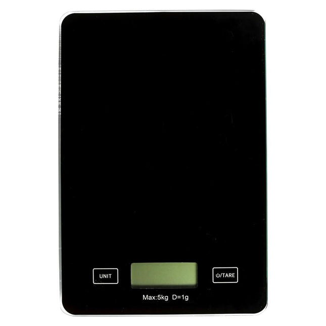 Benson Digitale Keukenweegschaal - 5 kg - 1 g Nauwkeurig - Glazen Oppervlak - Zwart
