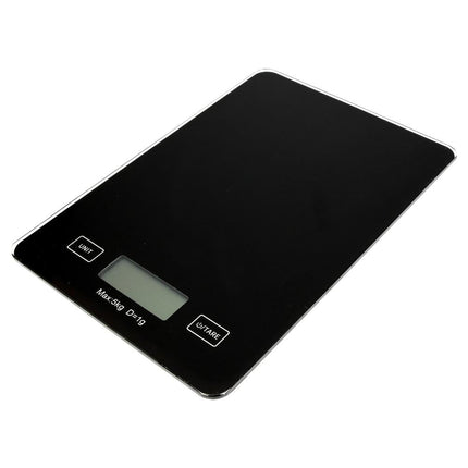 Benson Digitale Keukenweegschaal - 5 kg - 1 g Nauwkeurig - Glazen Oppervlak - Zwart