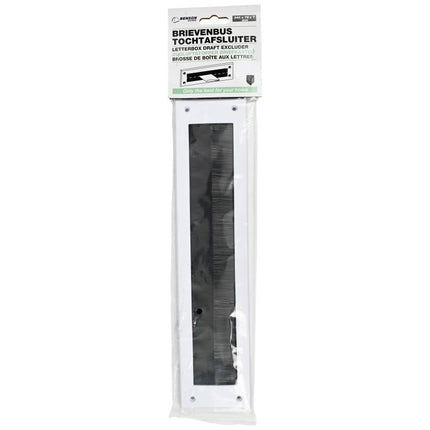 Benson Brievenbus Tochtafsluiter Wit 340 x 79 mm - Met Borstel