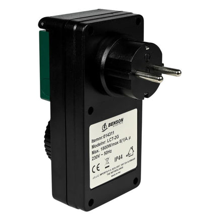 Benson Tijdschakelaar voor Buiten - Spatwaterdicht - Dag/Nacht Sensor - 1800W