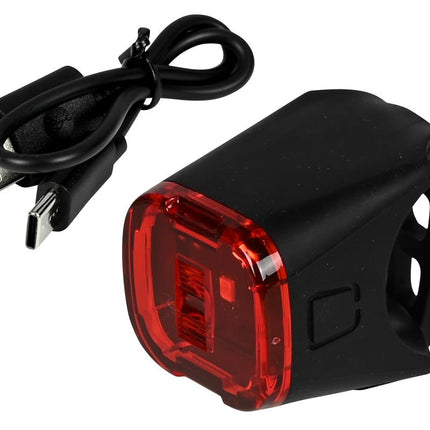 Benson USB Oplaadbaar Achterlicht - Rode LED - 550 mAh - USB-C - Waterbestendig