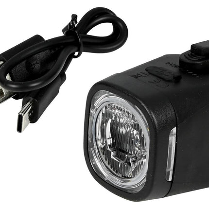 Benson USB Oplaadbare Fietskoplamp - 40 Lux - Wit - USB-C - Waterbestendig