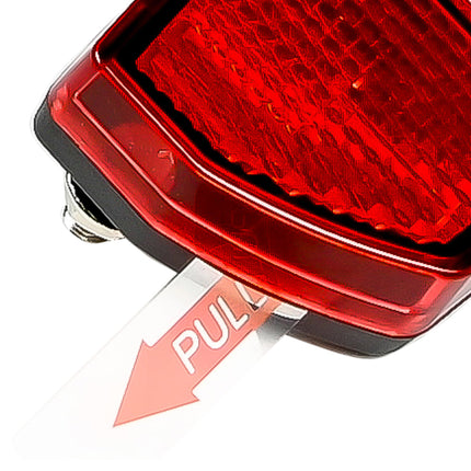 Benson LED Achterlicht met Reflector - Bagagedrager - IPX3 - Incl. Batterijen
