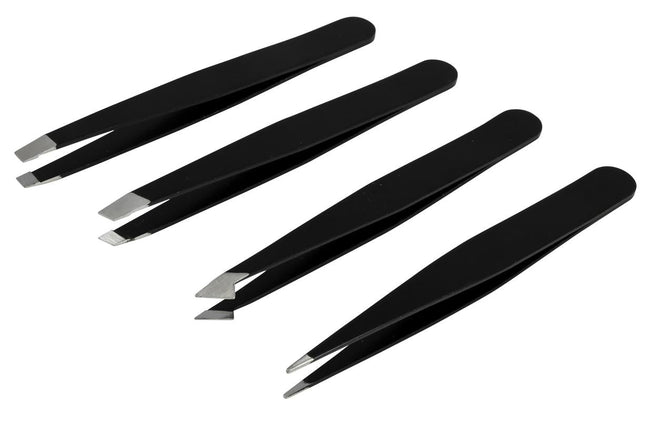 Benson Pincet Set – 4-Delig – Veelzijdig – Zwart – 9 cm