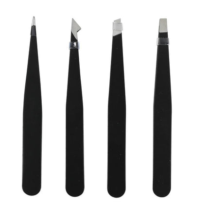 Benson Pincet Set – 4-Delig – Veelzijdig – Zwart – 9 cm