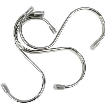 Benson Platte S-Haken 70 mm – Set van 3 – RVS