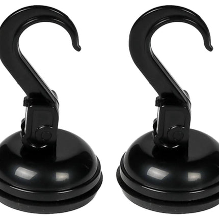 Benson Zuignaphaken - Ø 35 mm - Zwart - 2-delig - Max. 2 kg