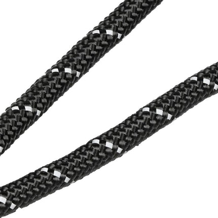 Benson Hondenriem Rond - 8 mm x 120 cm - Zwart - Reflecterend