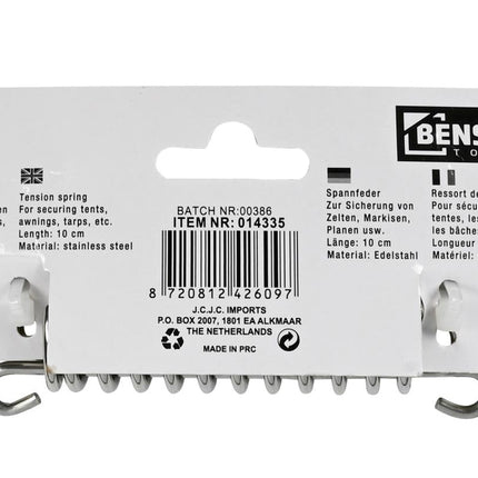 Benson RVS Spanveer 10 cm – Duurzaam & Weerbestendig