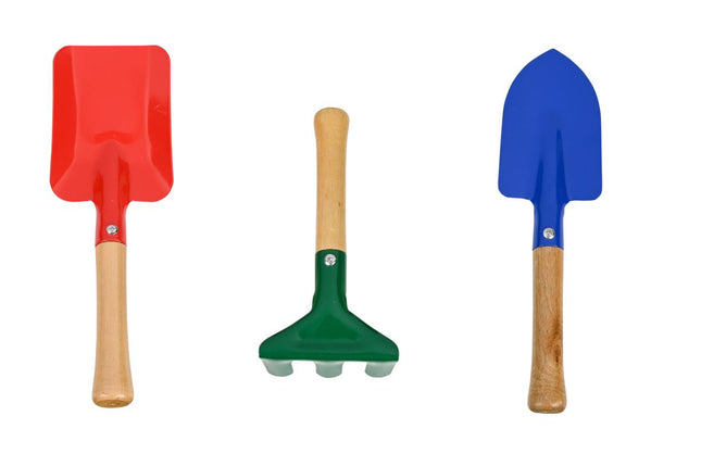 Benson Tuingereedschap Set Kind - 3-Delig - Hout & Metaal