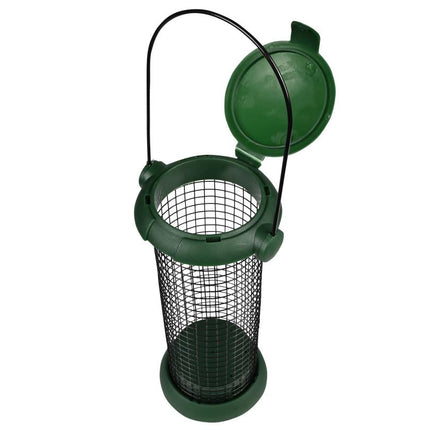 Benson Vogelvoedersilo - 19 cm - Staal en PP - Groen - Vogelvoer