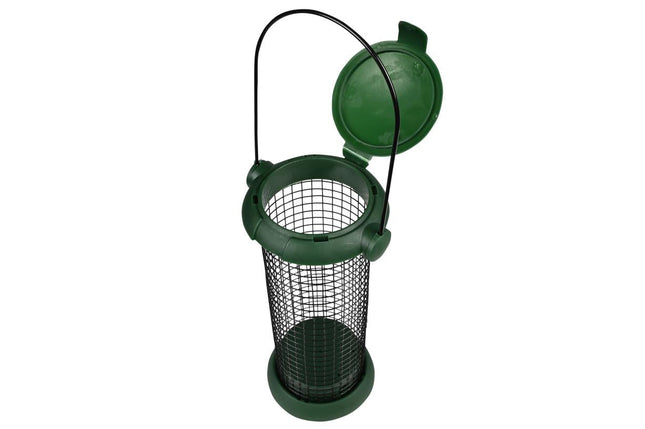 Benson Vogelvoedersilo - 19 cm - Staal en PP - Groen - Vogelvoer