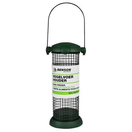 Benson Vogelvoedersilo - 19 cm - Staal en PP - Groen - Vogelvoer