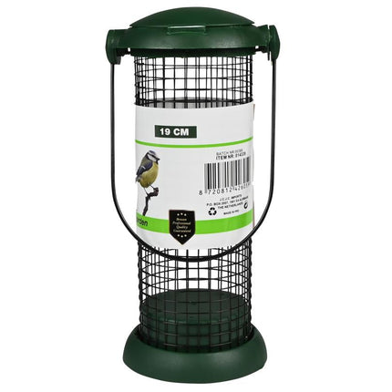 Benson Vogelvoedersilo - 19 cm - Staal en PP - Groen - Vogelvoer