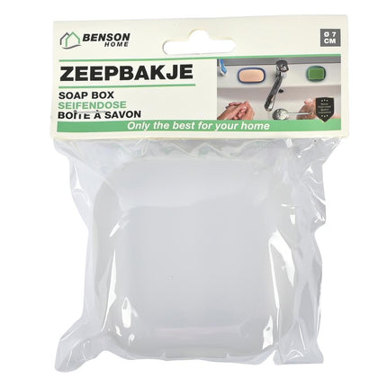Benson Compact Zeepbakje - Afsluitbaar - 7 x 7 x 3 cm - Ideaal voor Reis