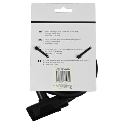 Stahlex Kabelslot 541 - Ø 12 mm x 1200 mm - Zwart Matte Finish
