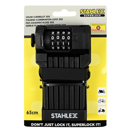 Stahlex Vouwcijferslot 505 - 65 cm - Sleutelvrij - Met Houder