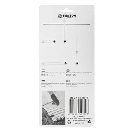 Benson Strandlakenklemmen Set 4-delig - 15 cm - Windbestendig - Voor Ligbed & Strandstoel
