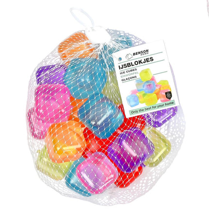 Benson Herbruikbare IJsblokjes - 20 stuks - Multicolor - Geen Waterige Smaak